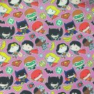 1 Yard Kawaii D C Comics Super Heroines & Wonder Woman Polyester Canvas Fabric