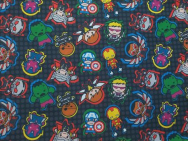 1 Yard Kawaii Marvel Heros Captain America.....Polyester Canvas Fabric
