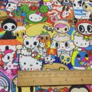 1 Yard Kitty Gathering (012) Polyester Canvas Fabric