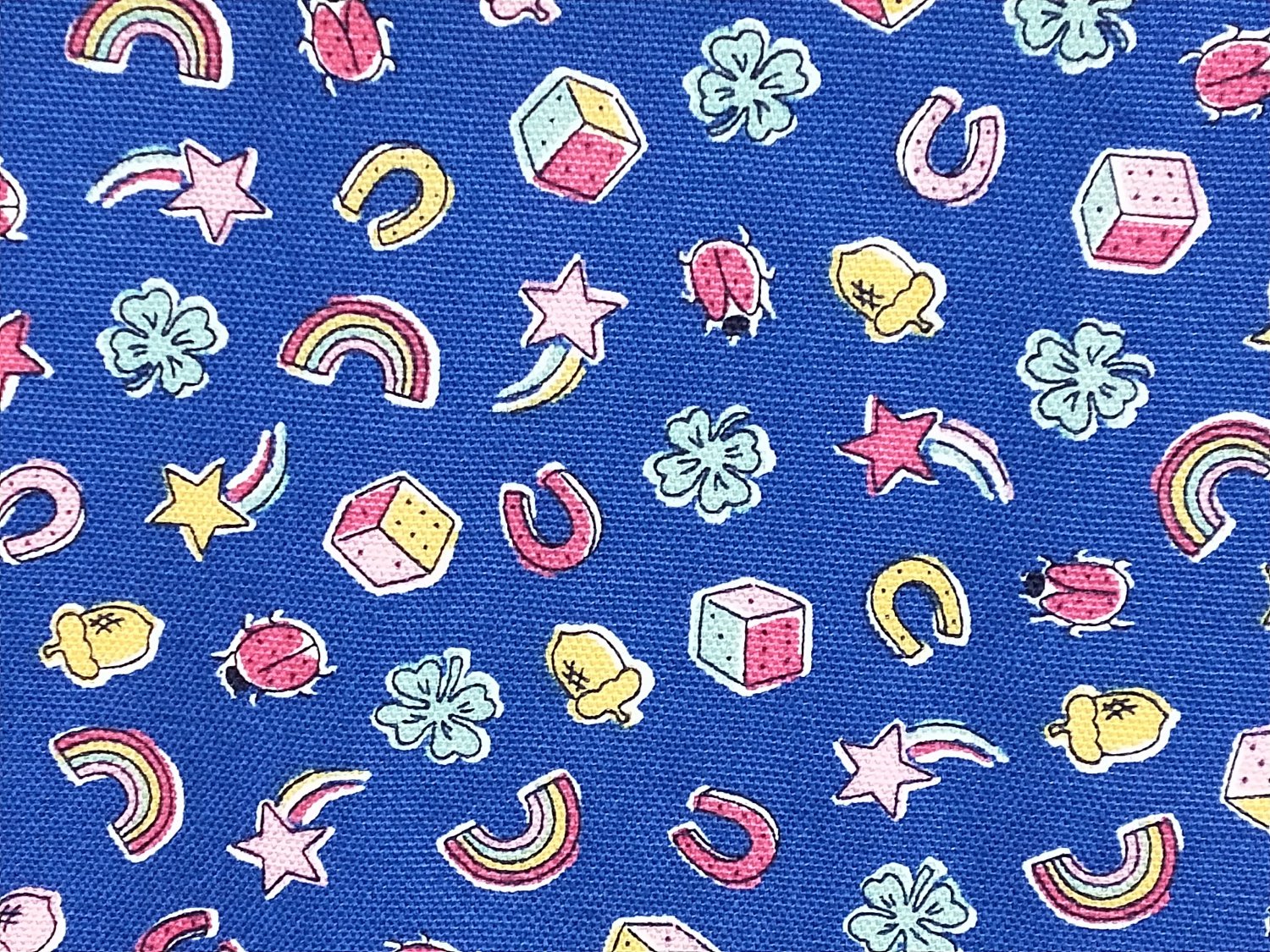 Lucky Charms Navy Cotton Duck Fabric Cath Kidston 1 M
