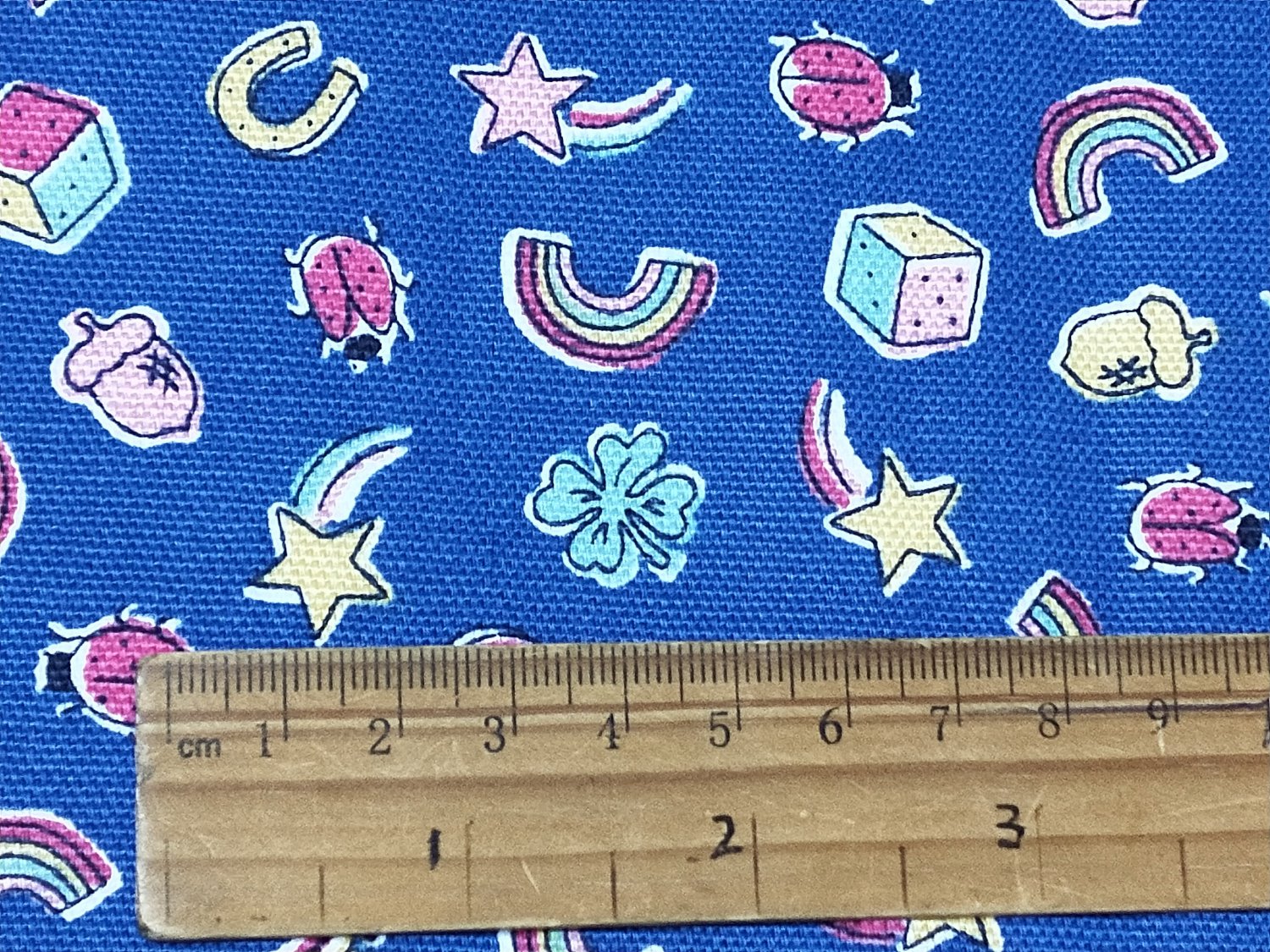 Lucky Charms Navy Cotton Duck Fabric Cath Kidston 1 M