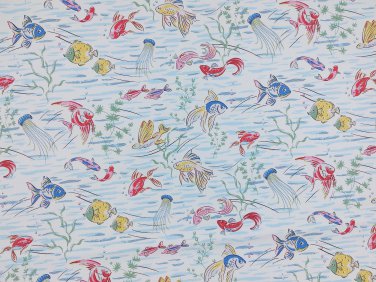 Golden Fish Cotton Duck Fabric Cath Kidston 1 M