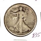 1918S (VF) WALKING LIBERTY HALF DOLLAR (B35) SILVER