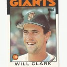 Will Clark 1986 Topps Traded Rookie Card #24T San Francisco Giants