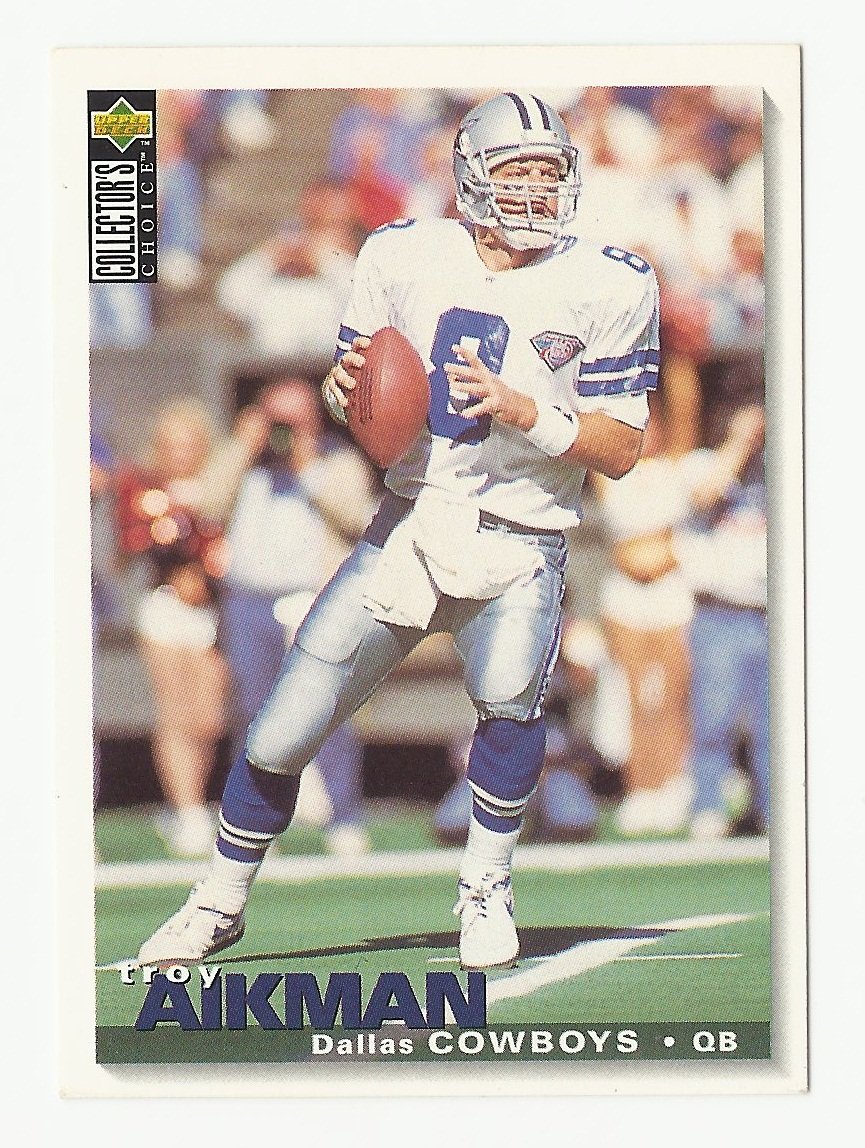 TROY AIKMAN NFL COLLECTIBLE TRADING CARD - 1995 CLASSIC NFL DRAFT FOOTBALL  CARD #109 (DALLAS COWBOYS) FREE SHIPPING at 's Sports Collectibles  Store