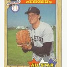 Roger Clemens 1987 Topps All Star Card #614 Boston Red Sox Roger Clemens 1987 Topps All Star Card #614 Boston Red Sox