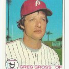 Greg Gross 1979 Topps Burger King Single Card #22 Philadelphia Phillies