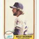 Wally Backman 1981 Fleer Single Card #336 New York Mets Wally Backman 1981 Fleer Single Card #336 New York Mets
