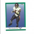 Neal Anderson 1991 Fleer Card #212 Chicago Bears