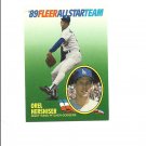 Orel Hershiser 1989 Fleer All-Star Team Card #7 Los Angeles Dodgers Orel Hershiser 1989 Fleer All-Star Team Card #7 Los Angeles Dodgers