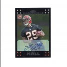 Leon Hall 2007 Topps Chrome Certified Autograph Rookie Card #TC248 Cincinnati Bengals