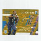 Desmond King 2017 Panini Unparalleled Wind Chimes Rookie #230 (024/199) Los Angeles Chargers