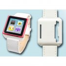 imStans watch band for iPod Nano 6 -white leather strap