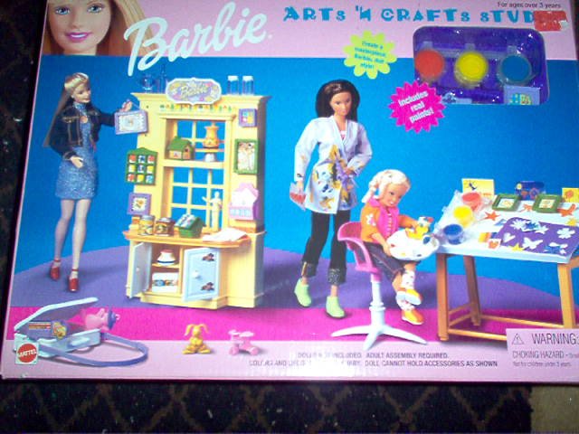 barbie art studio playset