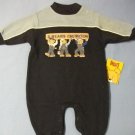 WeePlay Kids 3 Bears Construction Sweatsuit Jumpsuit - size 6-9m