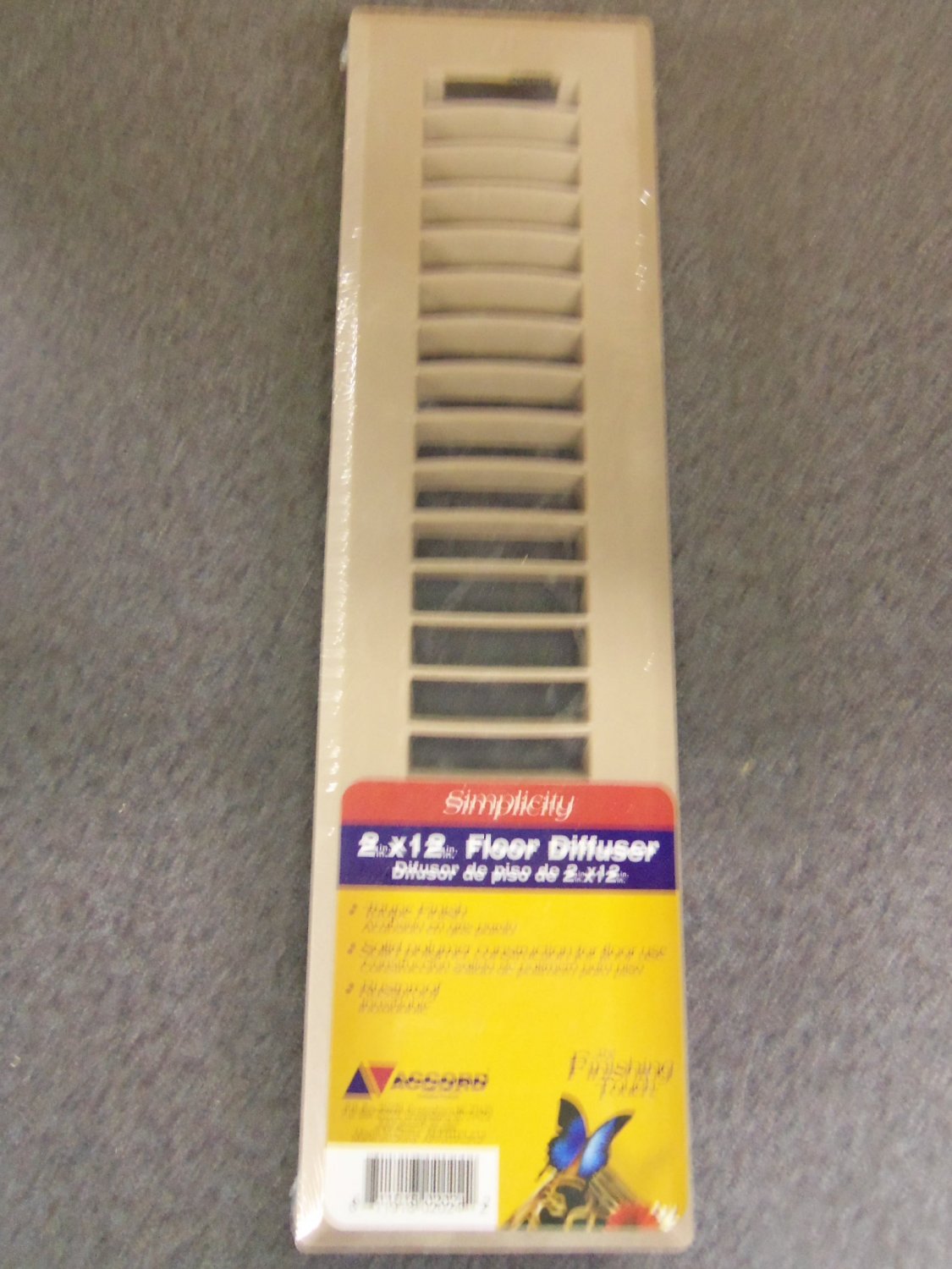 Accord Simplicity 2"x12" Floor Diffuser - Beige Color