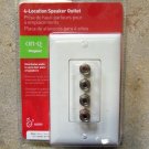 On Q Legrand 4 Location Speaker Outlet - White
