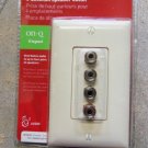 On Q Legrand 4 Location Speaker Outlet - Light Almond