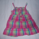 FADED GLORY INFANT BABY GIRLS PINK PLAID DRESS 6-9M