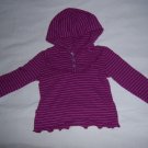 OLD NAVY INFANY BABY GIRLS PURPLE HOODIE SHIRT 6-12 MONTHS