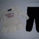 Baby Phat Baby Toddler Girl's Tunic & Legging Outfit 2T EUC