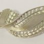 Vintage Retro Silvertoned Brooch Pin Ribbon Like Marked JJ