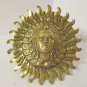 Vintage Retro "Egyptian" Goddess Ring Sunburst Motif with Face of Woman in Center Adjustable Ring