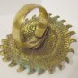 Vintage Retro "Egyptian" Goddess Ring Sunburst Motif with Face of Woman in Center Adjustable Ring