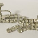 Vintage Screwback NEMO Silvertone Rhinestone Dangly Earrings