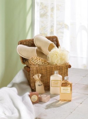 spa in a basket
