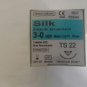 Dental Silk Sutures Black Braided 1 Dozen 3-0 75cm Non Absorbable By Assut