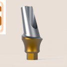 Dental Five Angular Aesthetic Abutments  3mm Curve Concave Minor 15° Tin T