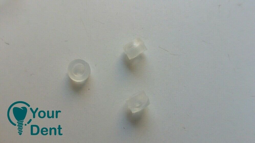 Dental 5x Implant Ball Attachment Silicone Insert Caps Soft/Hard