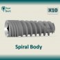 Dental 10X Implant Internal Hex Spiral Body *FREE SHIPPING* 10 PCS !