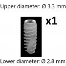 Dental Implant Internal Hex SPR 3.3x10mm By Biotec 1Pcs - Free Shipping Dental Implant Internal Hex SPR 3.3x10mm By Biotec 1Pcs - Free Shipping