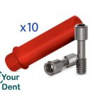 Dental 10 Hex Castable Abutments+Screw For Internal Hex System - Free Shipping Dental 10 Hex Castable Abutments+Screw For Internal Hex System - Free Shipping