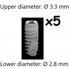 Dental Implant Internal Hex SPR 3.3x10mm By Biotec 5Pcs - Free Shipping Dental Implant Internal Hex SPR 3.3x10mm By Biotec 5Pcs - Free Shipping