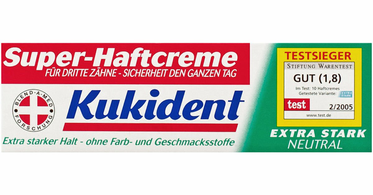 Dental Kukident Extra Strong Denture Adhesive Cream 3Packs