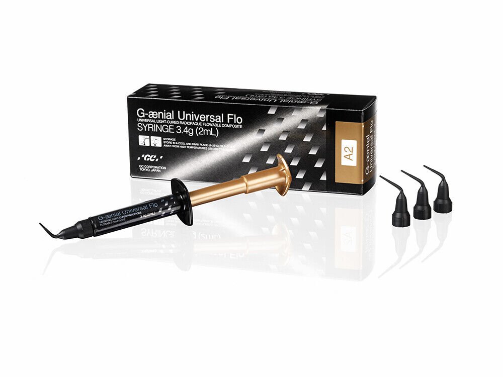 Composite G-&Atilde;&brvbar;nial Universal Flo Syringe 3.4gr 2ml Shade A2 By GC