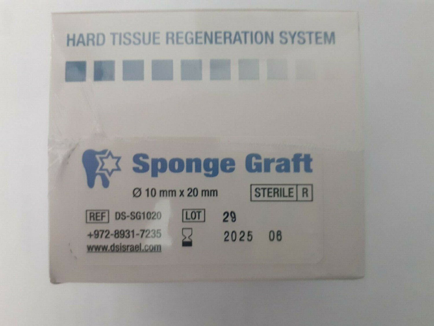 DSI Dental Sponge Graft One Step Bone Grafting For Socket Preservation 10x20 mm
