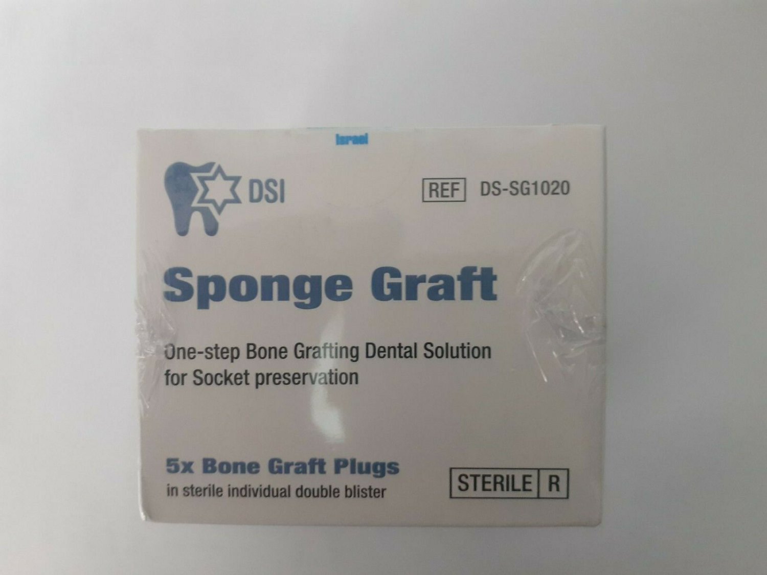 DSI Dental Sponge Graft One Step Bone Grafting For Socket Preservation 10x20 mm