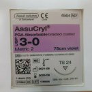 Dental Sutures AssuCryl PGA Absorbable Braided Coated Size 3-0 75cm Violet Dental Sutures AssuCryl PGA Absorbable Braided Coated Size 3-0 75cm Violet