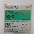 Dental Sutures Blue Monofilament Polyamide 5-0 75cm TS-19