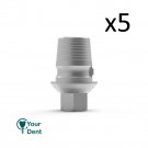 Dental  FIVE Anti-Rotational Ti-Bases Sirona For Implant + Screws