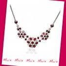 Gorgeous Red Color Snowflakes Rhinestone 45cm Necklace (zz.108)