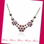 Gorgeous Red Color Snowflakes Rhinestone 45cm Necklace (zz.108)