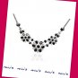 Gorgeous Black Color Snowflakes Rhinestone 45cm Necklace (zz.110)