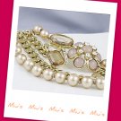 Sophisticated Feminine Double Strand Floral Design Faux Pearl 65cm Necklace (zz.120)