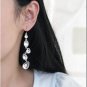 Rhodium Plating Sparkling Always Match 7.5cm Drop Earrings (ref zz.104)