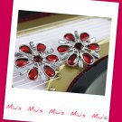 Gorgeous Red Color Snowflakes Rhinestone 2.7cm Stud Earrings (zz.109)